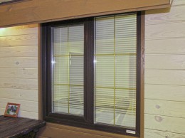 Ламинированное окно с внутренними шпросами
